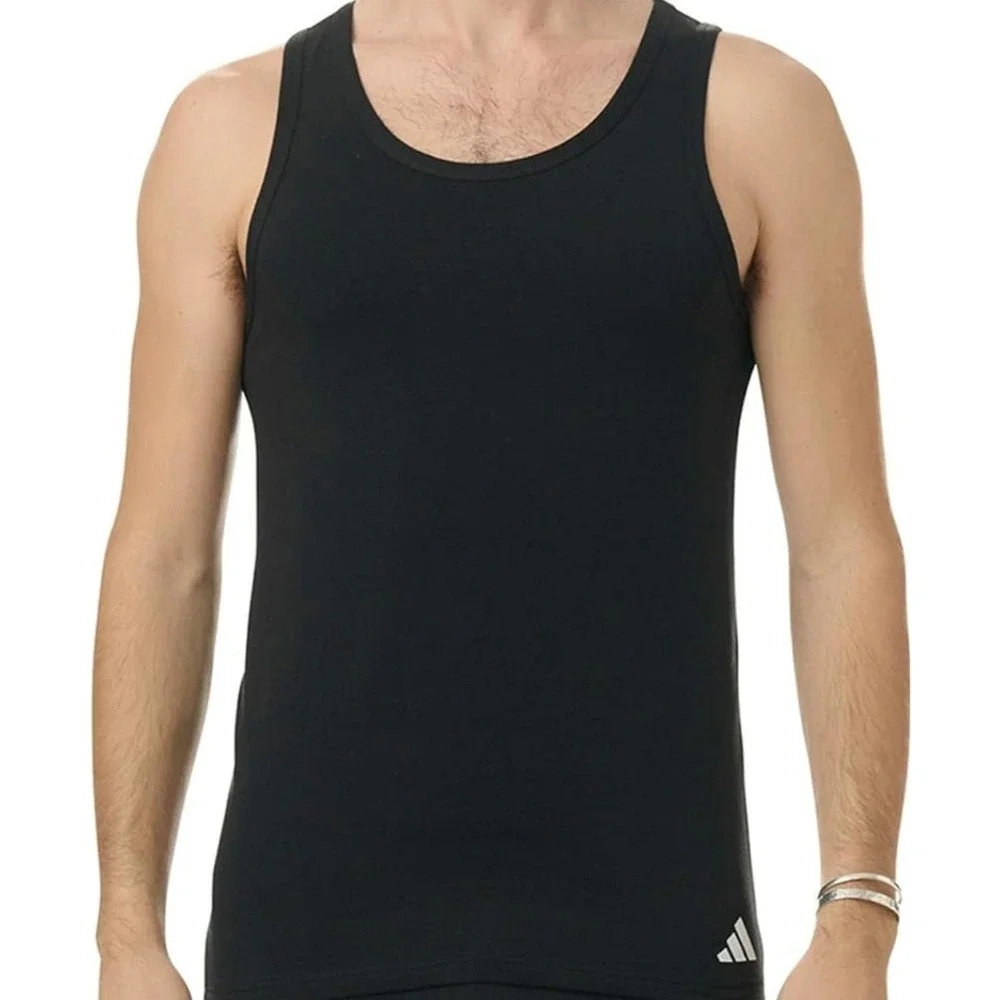 Adidas Mens 2-Pack Tank Top Black Active Flex Cotton XXL 4A2M06 New